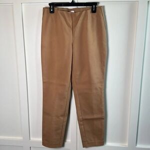 ecru‎ Women's Camel Tan Stretch Cotton Blend Cropped Pants Size 10